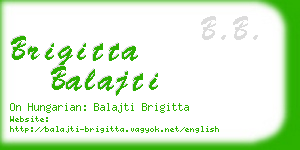 brigitta balajti business card
